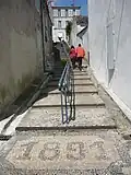 Escalier de pierre édifié en 1891 donnant sur la ville haute.