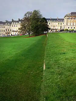 Ha-ha près du Royal Crescent de Bath.
