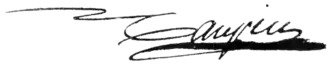 Signature de Éloi Charlemagne Taupin