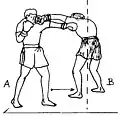 Cross-counter plongeant (en coup de contre sur un coup direct).