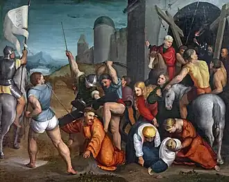La montée au calvaire, 1535-1538. Huile / toile, 96&nbsp;/ 5&nbsp;×&nbsp;122&nbsp;cm. Fondation Bemberg Toulouse.