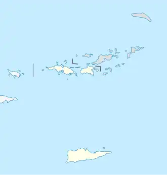 Voir sur la carte topographique des îles Vierges des États-Unis