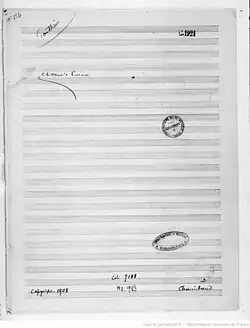 page du manuscrit