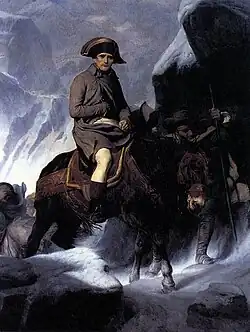 Bonaparte franchissant les Alpes par Paul Delaroche, musée du Louvre.