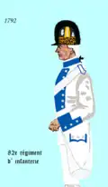 82e régiment d’infanterie de ligne de 1792 à 1796