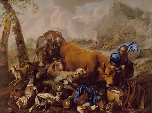 Sacrifice de Noé, 1650-1655 Musée du Comté de Los Angeles