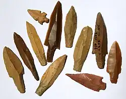 Grandes pointes de flèches provenant d'Yiftahel (Israël), PPNB.