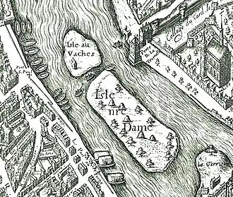La tour n'existe plus en 1609 (plan de Vassalieu, 1609).