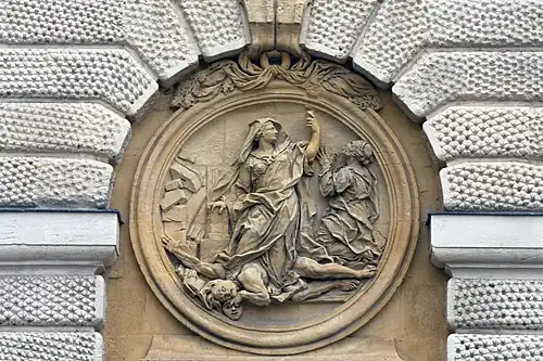 La destruction de l'hérésie, médaillon de Philippe Bertrand