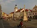 Mariánský sloup na náměstí v Třeboni