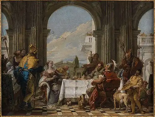 Giambattista Tiepolo, Le Banquet de Cléopâtre, 1742-1743[4].