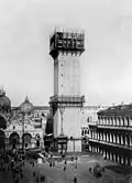 Vue en 1911, avec l'échafaudage mobile de Daniele Donghi.