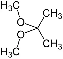 Strukturformel von 2,2-Dimethoxypropan