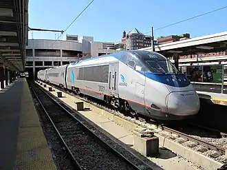 Eine Garnitur des Acela in Boston