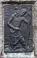 1950 geschaffenes Christopherus-Relief