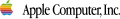 Apple-Schriftzug mit Logo aus den 1990er Jahren
