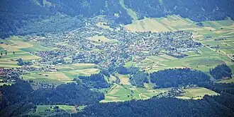 Axams von Nordosten (Vordere Brandjochspitze) gesehen