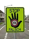 Warnschild in Braunschweig