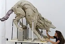 Beth working on "In Bocca al Lupo"