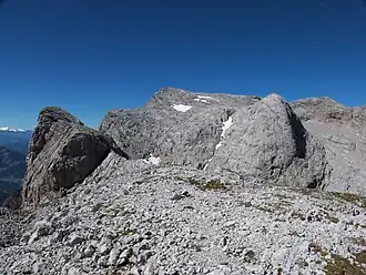 Kleines Brandhorn (links) und Brandhorn (Mitte) von Osten