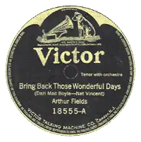 Bring Back Those Wonderful Days, 1919