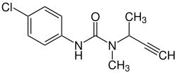 Strukturformel von Buturon ohne Stereochemie