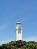 Cape Foulwind Lighthouse, vom Straßenzugang aus gesehen