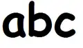 Runde Abschlüsse (Comic Sans MS)