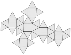 Netz eines abgeschrägten Hexaeders