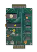 Platine mit Diskettencontroller, Software-ROM und An­steu­erungselektronik