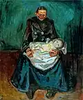 Edvard Munch: Das Erbe (1905–06), Öl auf Leinwand, 120,5 × 100 cm, Munch-Museum Oslo