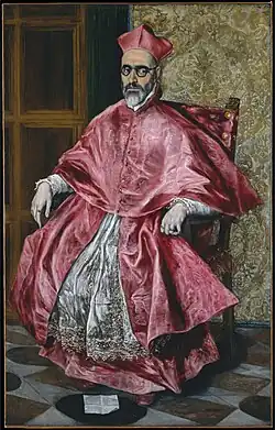 El Greco, Ein Kardinal (der Großinquisitor Fernando Niño de Guevara), 170,8 × 108&nbsp;cm, Öl auf Leinwand, Metropolitan Museum of Art in New York City