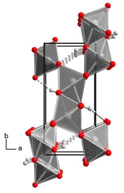 Kristallstruktur von Eisen(III)-hydroxidoxid