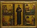 Hl. Franziskus und vier Wunde (zweites Drittel des 13. Jh.) Tafel vom Meister der Schatzkammer des Heiligen Franziskus