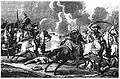 General Pierre Devaux an der Spitze eines Angriffs französischer Kavallerie auf ägyptische Truppen, 1799