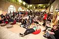 Der Innenhof während des Wikimedia-Hackathons 2015