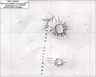 Topografische Karte des Mount Hampton (Maßstab 1:250.000)