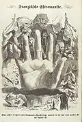 Die französische Chirognomie sieht nun (7. März 1869) alles in Bismarcks Hand. Deutlich zu erkennen, die Mainline