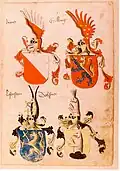 Ingeram-Codex der ehemaligen Bibliothek Cotta, u.&nbsp;a. mit Wappen derer von Losenstein