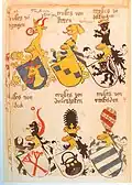 Wappen der Truchsess von Waldeck im Ingeram-Codex