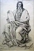 „Moses“, Grafik im Ballhausmuseum Imst