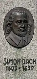 Simon-Dach-Brunnen (Plakette)