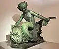 Knabe auf Delphin. Originalplastik aus dem Historischen Museum