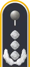 Dienstgradabzeichen auf der Schulterklappe der Jacke des Dienstanzuges für Luftwaffenuniformträger