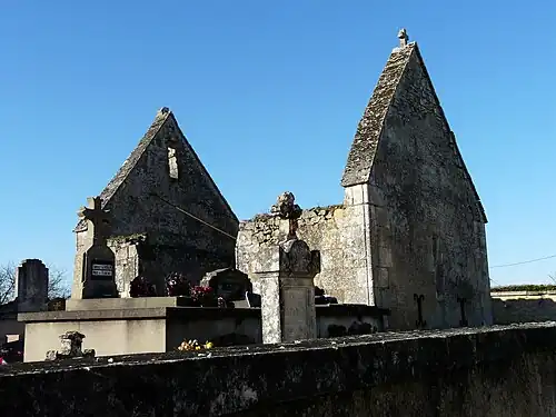 Zerstörte Kapelle Saint-Roch im Friedhof'