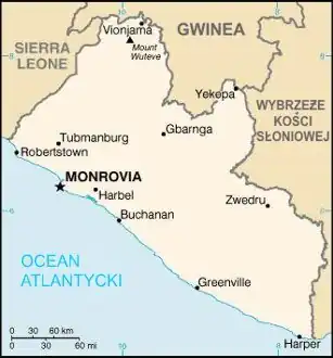 Karte von Liberia