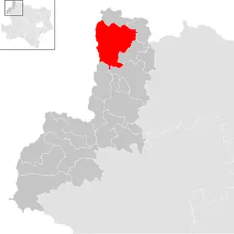 Lage der Gemeinde Litschau im Bezirk Gmünd (anklickbare Karte)