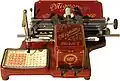 Schreibmaschine Mignon Mod. 2 Rot, Jahrgang 1902, hergestellt in Deutschland