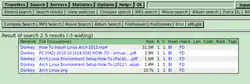 Suchfenster im Webinterface (localhost:8080)