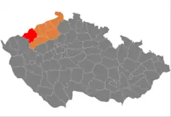 Lage des Okres Chomutov